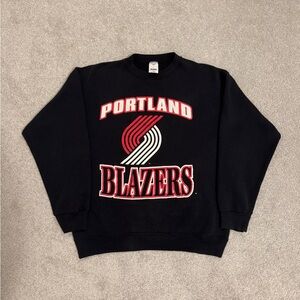 vintage 90s portland trailblazers crewneck size large